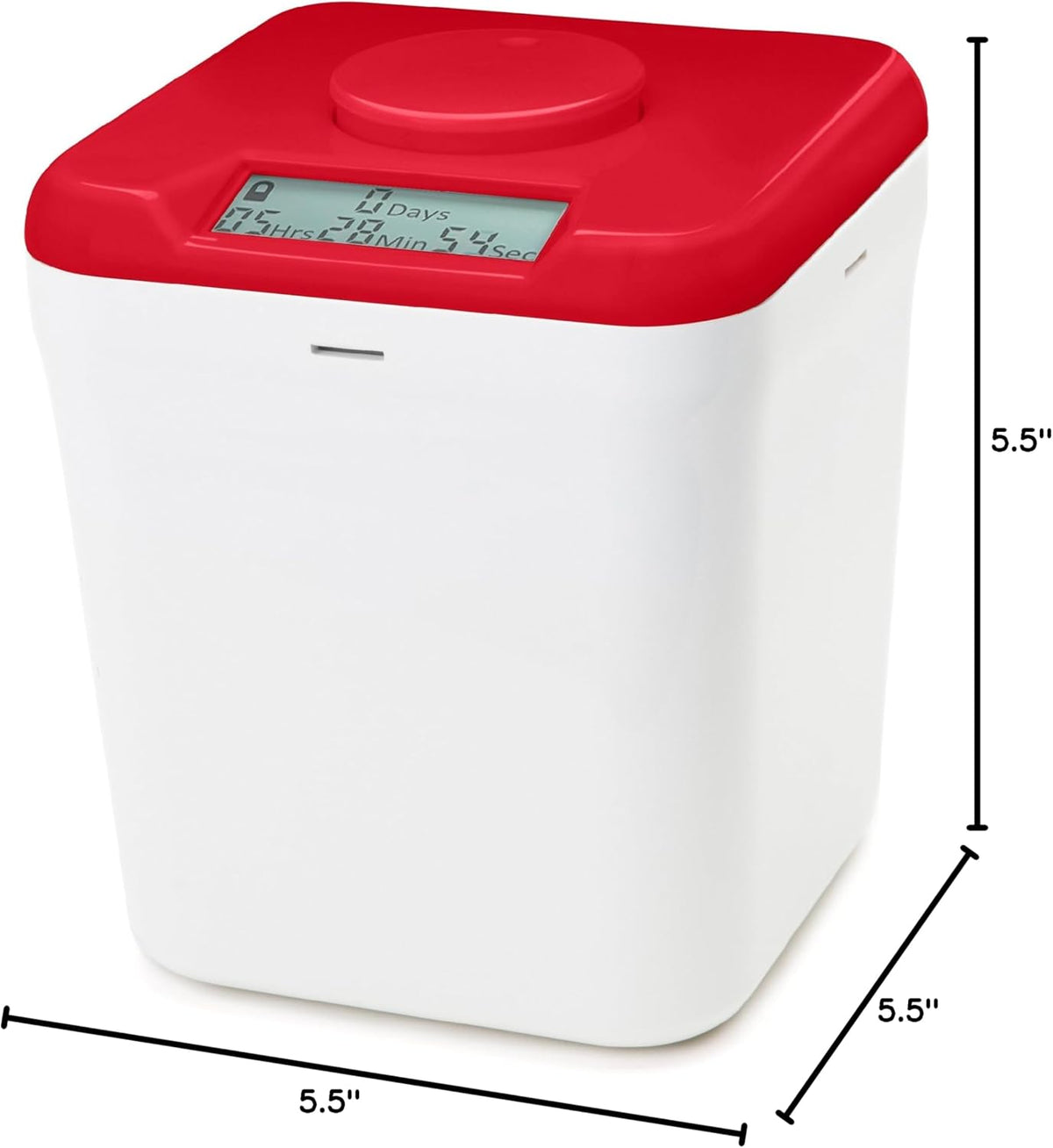 Kitchen Safe Time Locking Container, Phone Jail, Medication Lock Box, Break Bad Habits, Quit Smoking, Stop Snacking, Gaming Addiction, Family Time (XL, White Lid + 12.3” White Base)