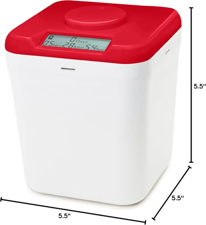 Kitchen Safe Time Locking Container, Phone Jail, Medication Lock Box, Break Bad Habits, Quit Smoking, Stop Snacking, Gaming Addiction, Family Time (XL, White Lid + 12.3” White Base)
