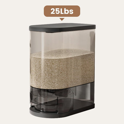 SYNCVIBE Rice Dispenser 22-25 Lbs Rice Storage Container with Measuring Cup Moisture Proof, Large Cereal Dry Food Storage, Household Airtight Food Dispenser Bucket for Kitchen Pantry Organization