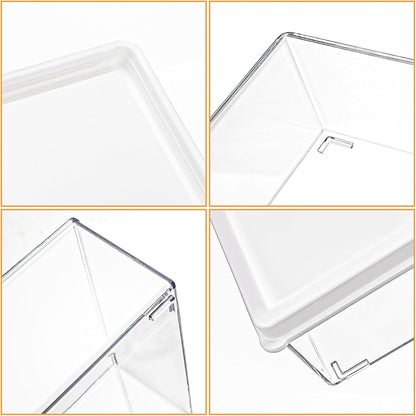 ZENFUN 6 Pc Pasta Containers with Lids for Pantry, Airtight Spaghetti Noodle Holder, Plastic Food Keeper for Fridge Kitchen Cabinet, 3" x 11" x 2", BPA-FREE