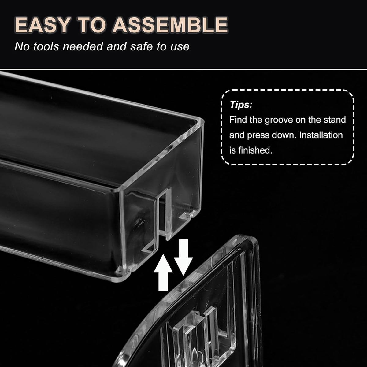 SUTOKAKA Nail Polish Organizer Clear Acrylic Eyeglasses Display Holder Essential Oil Storage Rack Makeup Stand Tray - 3 Layer