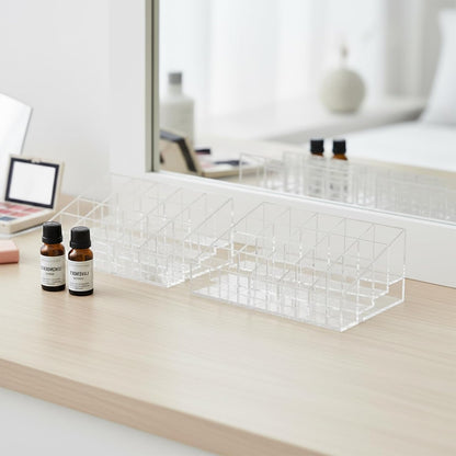 24Slots Essential Oil Holder，Plastics Essential Oil Storage,for Bottles Perfumes and Nail Polish Shelf，Essential Oil Organizer,Makeup Storage Rack