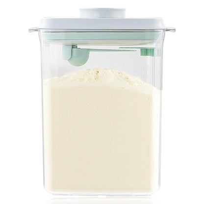 Formula Container to Go- 1700ml Pop Top Milk Powder Container, BPA-Free Airtight Formula Dispenser with Scoop and Scraper, 21OZ, 1.32LB, 600g, Clear