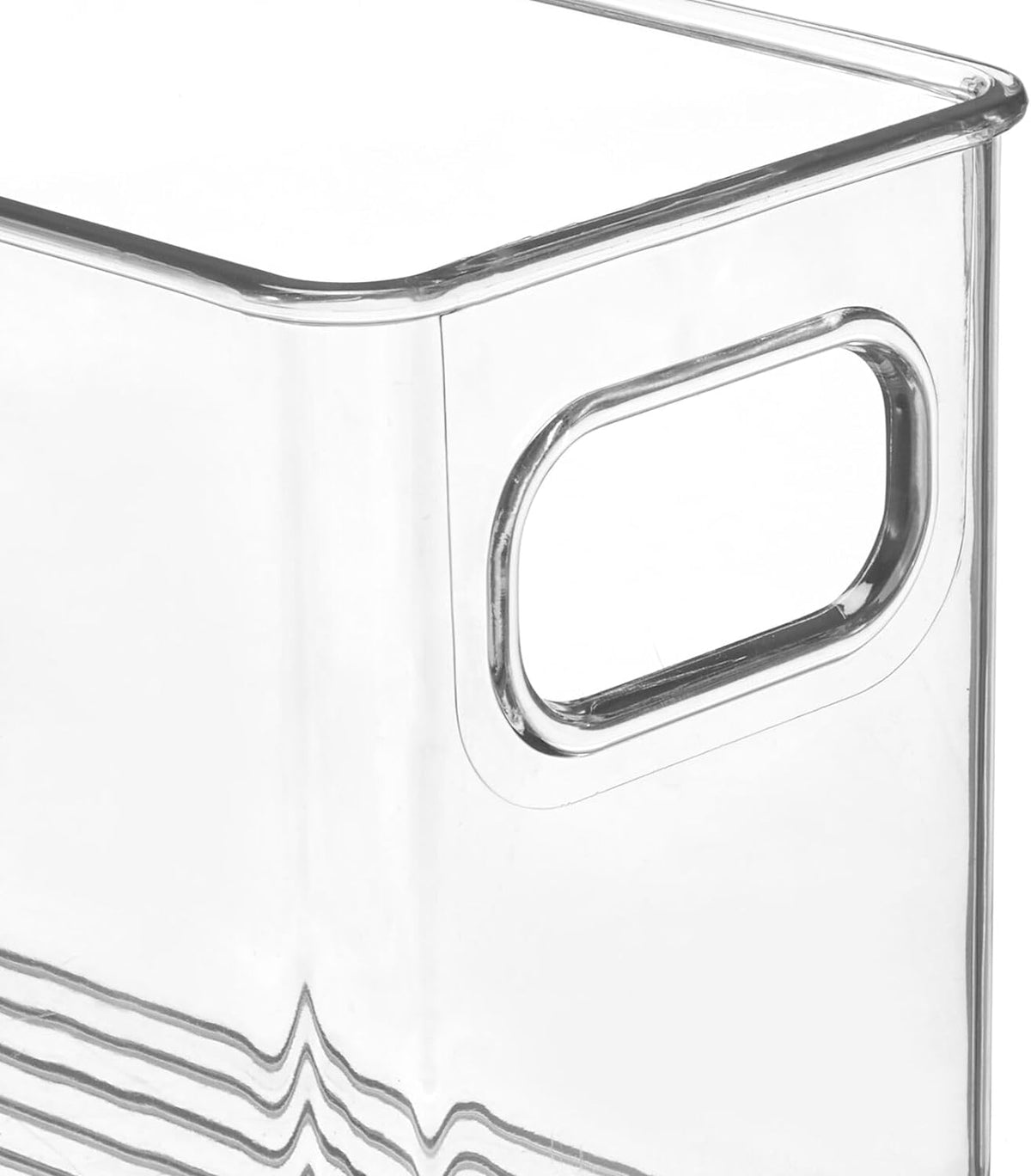 mDesign Plastic Kitchen Organizer - Storage Holder Bin with Handles for Pantry, Cupboard, Cabinet, Fridge/Freezer, Shelves, and Counter - Holds Canned Food, Snacks, Drinks, and Sauces - 8 Pack - Clear
