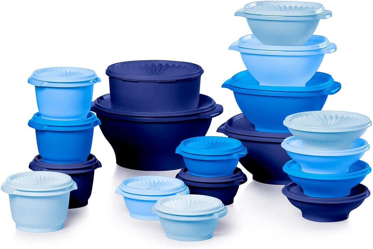 Tupperware Heritage Collection, New Food Storage Container Set in Vintage Pink, Dishwasher Safe and BPA Free (18 containers, 18 lids)
