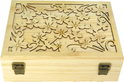 Pure Vie Essential Oil Bamboo Storage Box Travel Display Presentation, Holds 26 Bottles for 5, 10, 15ml - Aromatherapy Organizer Nail Polish Fragrance Container - Keep Your Oils Safe & Space Saver