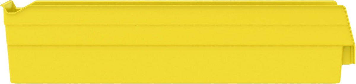 Akro-Mils 30128 Plastic Shelf Bins, Heavy Duty Storage Bins for Garage, Closet, and Drawer Organization, 18-Inch x 4-Inch x 4-Inch, Clear, 12-Pack