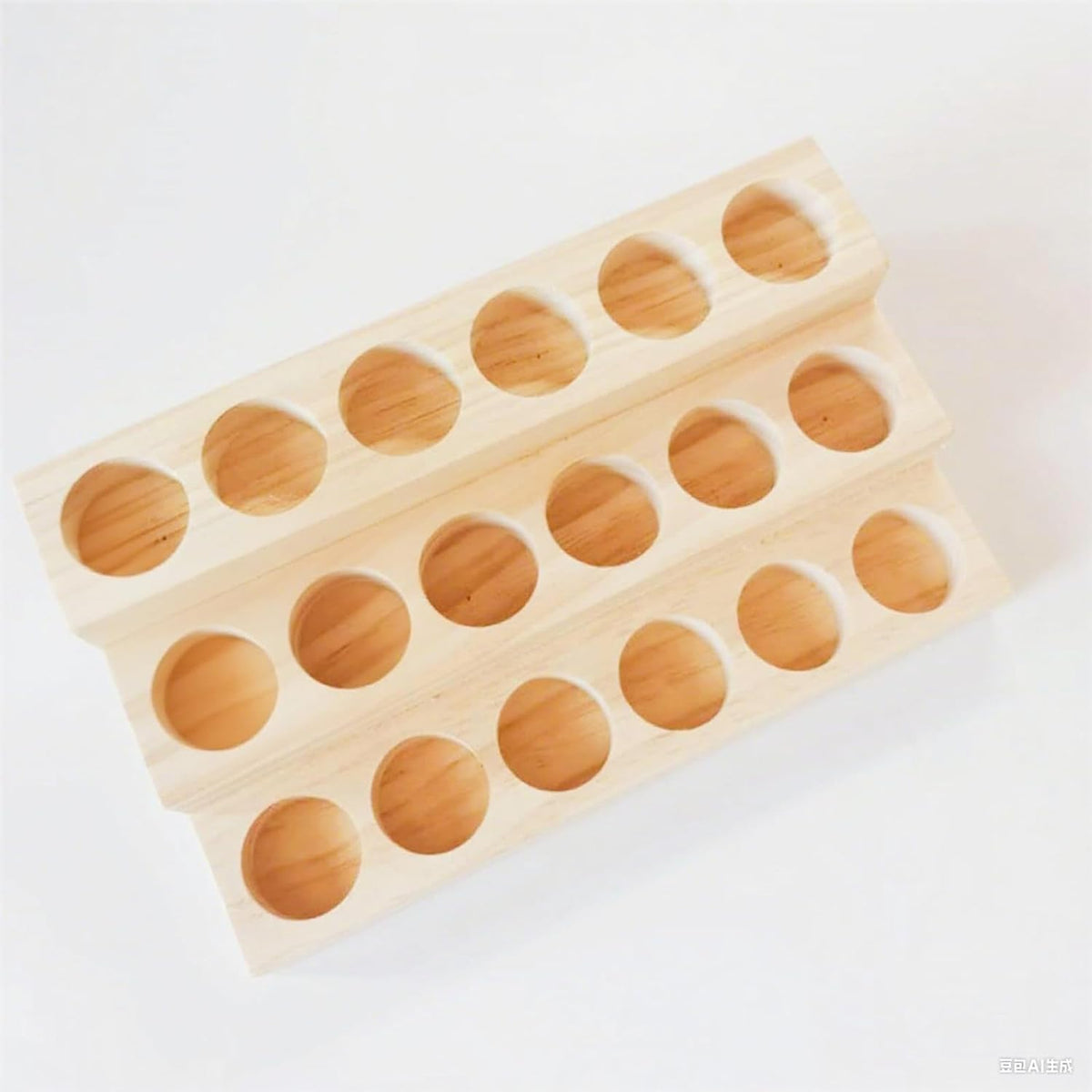 Essential Oil Display Stand 4 Tier Essential Oil Holder Solid Wood Essential Oil Rack for 24 Bottles Tabletop Display Holder Bottle Organizer for 5-20ml Bottles Display for Essential Oils