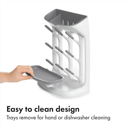 OXO Tot Expandable Drying Rack – Space-Saving Drying Rack | Newborn and Baby Essentials | Breastfeeding Essentials | Dry Baby Bottles | Save Space in Kitchen