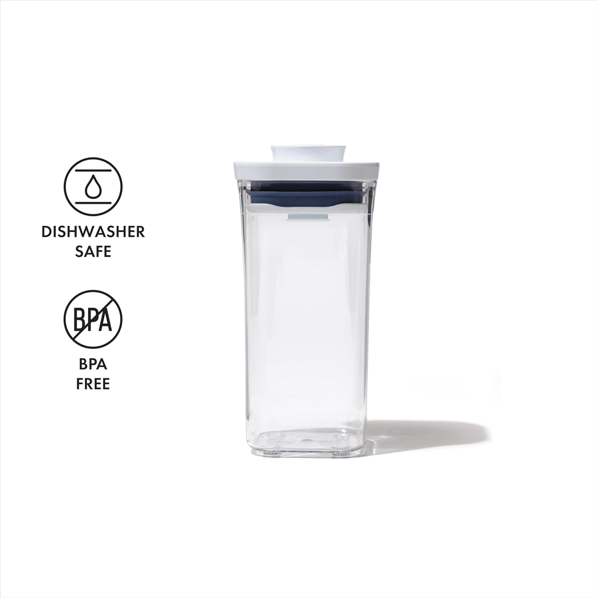 OXO Good Grips POP Container - Airtight Food Storage - Small Square Tall 2.3 Qt Ideal for spaghetti, linguini and lasagna