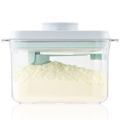 Formula Container to Go- 1700ml Pop Top Milk Powder Container, BPA-Free Airtight Formula Dispenser with Scoop and Scraper, 21OZ, 1.32LB, 600g, Clear