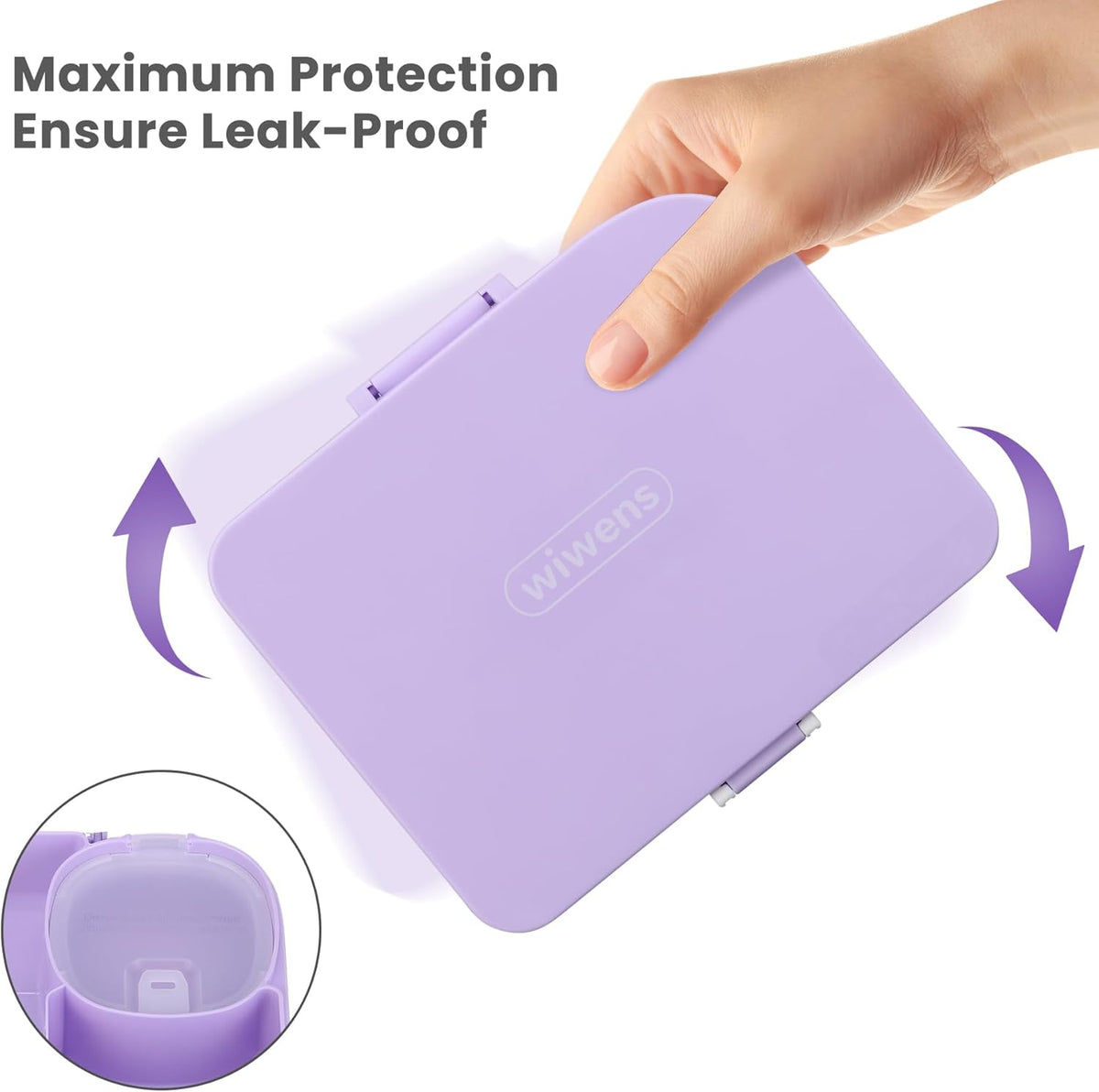 wiwens Snack Box Containers for Kids Adults 2PCS Reusable Snackle Boxes with Adjustable Dividers Airtight Snack Organizers with Compartents Toddler Bento Lunch Box LeakProof for Office,School,Outdoor