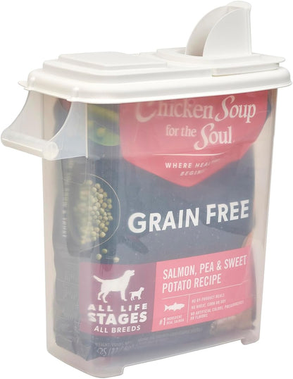 Buddeez Airtight Pet Food Storage Container - 50 QT/50 LB Capacity Dog Food Storage Container - Cat Food Container, Bird Seed Storage Container, Rolling Storage Bin, Air Tight with Handle & Scoop