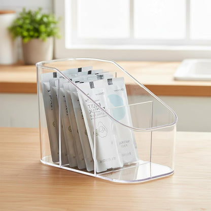 Drink Packet Organizer for Powdered Drink Mix,Powder Packet,Water Flavor Packet,Wooden Water Flavor Packet Organization Container for Kitchen Cabinet, Pantry,Office, Snack Bar Organizer-Small