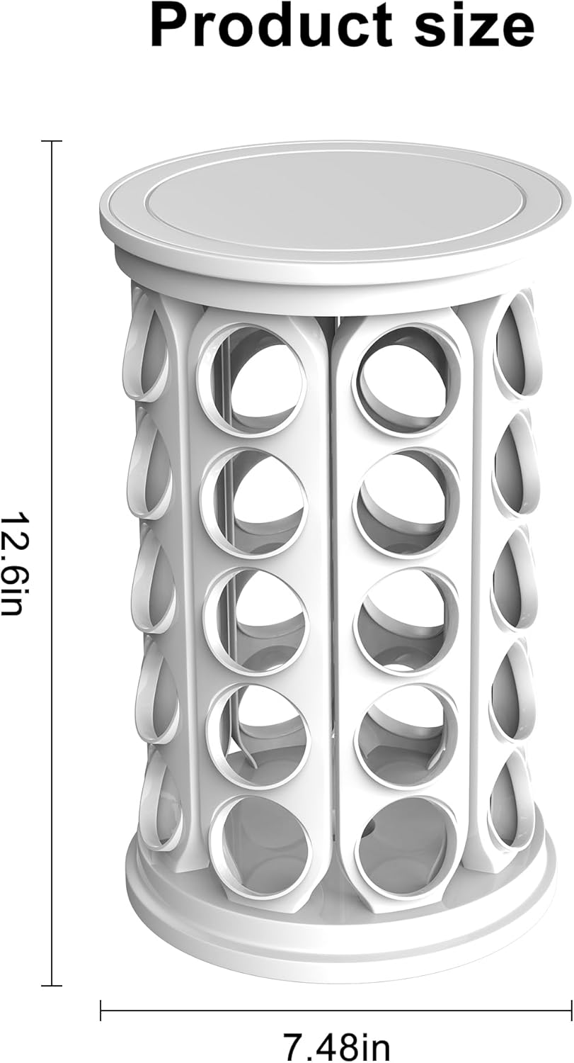 CEHNCEH K Cup Holder, Coffee Pods Holder Storage Organizer Stand Carousel Compatible with 40 Keurig K-Cup Pods, Home or Office Kitchen Counter (Black)