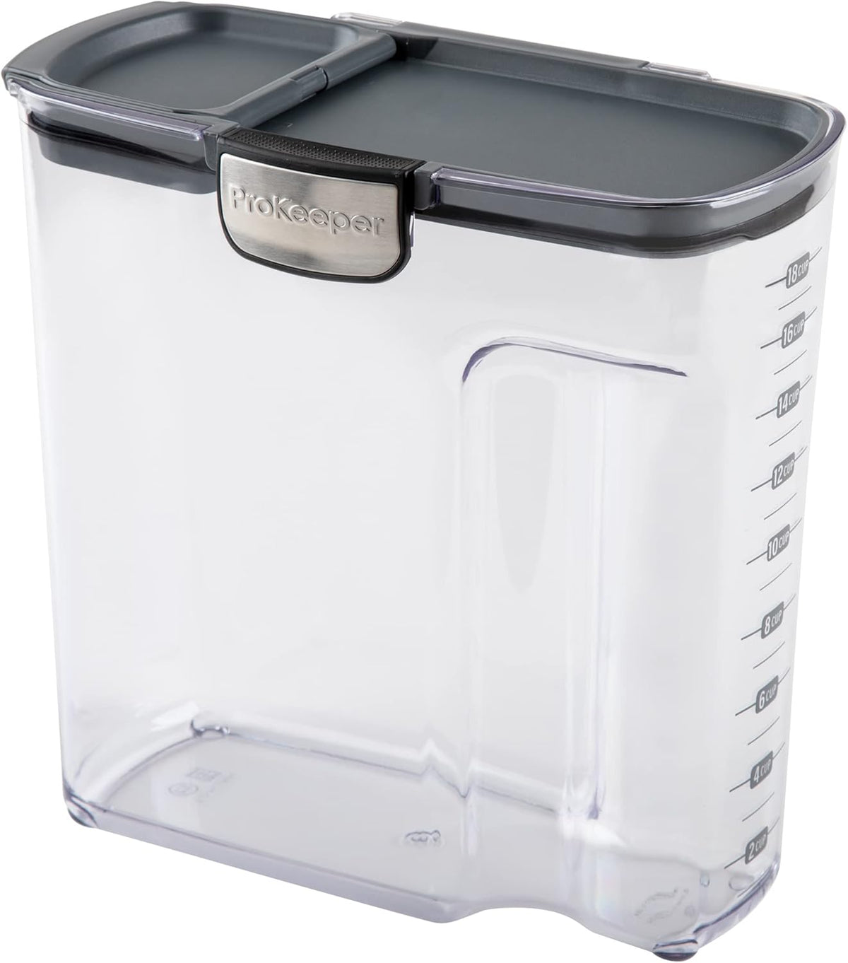 Progressive International ProKeeper+ Clear Plastic Modular Airtight Pantry Cereal Food/Snack Kitchen Storage Organization Container Canister Set