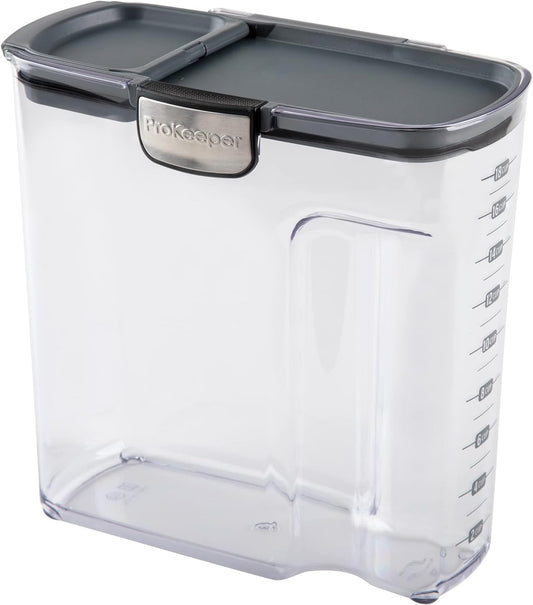 Progressive International ProKeeper+ Clear Plastic Airtight Food Baker's Kitchen Storage Organization Container Canister Set with Magnetic Accessories, 2- Piece Set (Powdered & Brown Sugar 1.4-Quart)