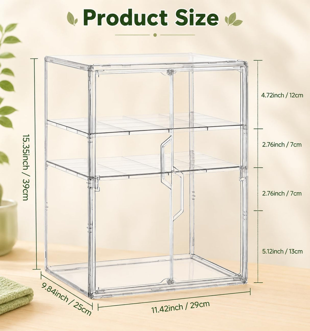 Baby Bottle Storage Organizer, Large 3 Tier Acrylic Bottle Storage Organizer Container for Countertop, Clear Plastic Bottle Station Organizers for Kitchen Cabinet Vanity Bathroom, Gifts for New Mom