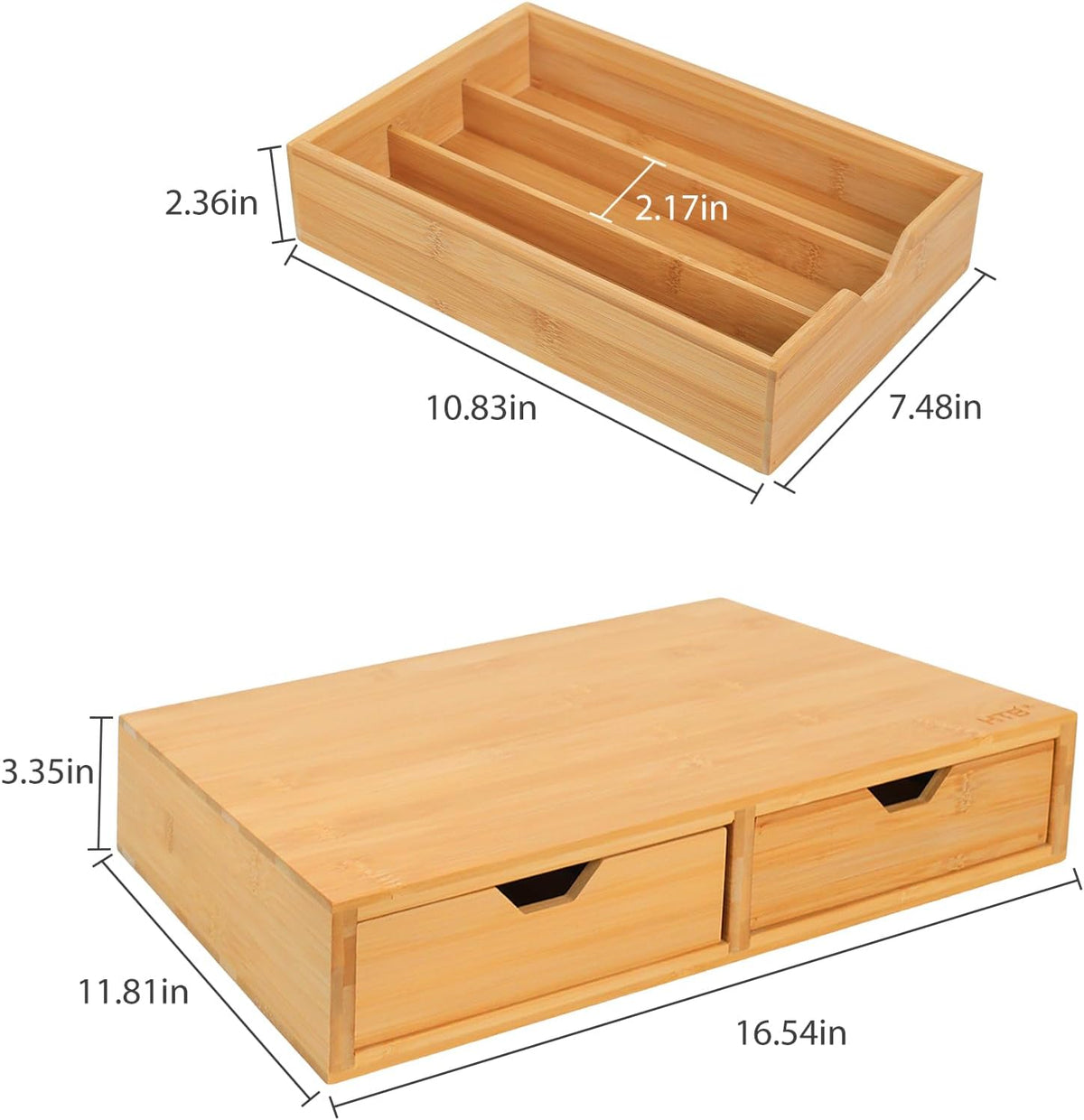 HTB K Cup Holder Compatible with K Cups,Coffee Pod Holder Holds Up 30 Cups,K Cup Organizer Storage Drawer (Wood-b)