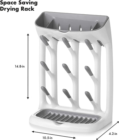 OXO Tot Expandable Drying Rack – Space-Saving Drying Rack | Newborn and Baby Essentials | Breastfeeding Essentials | Dry Baby Bottles | Save Space in Kitchen