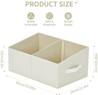 DIMJ Closet Storage Bins - Fabric Storage Baskets for Shelves, Collapsible Closet Organizers and Storage with Handles, Trapezoid Shelf Organization Storage Cubes for Purse, Toys, Books, Towel, Socks