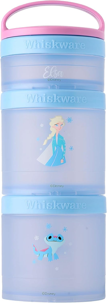 Whiskware Bluey Stackable Snack Containers for Babies, Toddlers, and Kids, 3 Stackable Snack Cups for School and Travel, Cupholder Friendly, Bluey and Bingo! Let’s Do This!