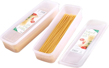 2Pcs Pasta Storage Container Kitchen Spaghetti Food Storage Box - Noodle Canister With Lid for Spaghetti, Noodles, Pasta, Eggs, Fruits Snacks (2Pcs)