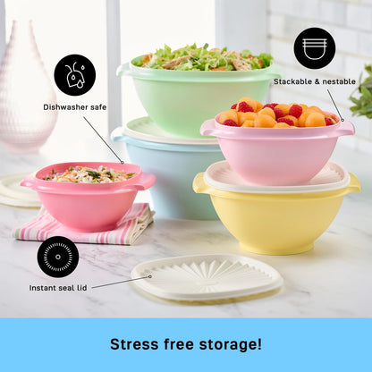 Tupperware Heritage Collection, New Food Storage Container Set in Vintage Pink, Dishwasher Safe and BPA Free (18 containers, 18 lids)