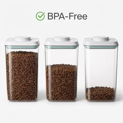 Dog-Cat Food Storage Container 45 lb/48 Qt, Large Stainless Steel Pet Food Bin with Airtight Lid & Scoop Included, Durable 304 Metal Storage for Dogs & Cats