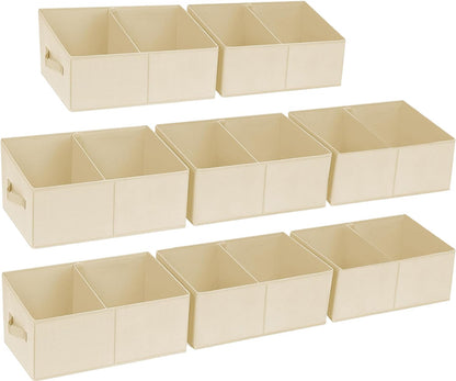 DIMJ Closet Storage Bins - Fabric Storage Baskets for Shelves, Collapsible Closet Organizers and Storage with Handles, Trapezoid Shelf Organization Storage Cubes for Purse, Toys, Books, Towel, Socks