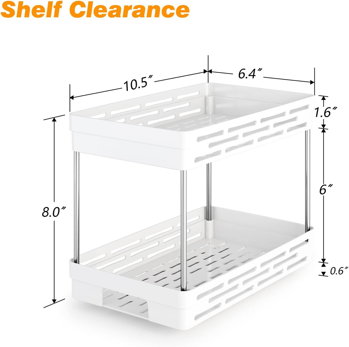 Pull Out Spice Rack Organizer for Cabinet, Slide Out Spice Racks Organizer, Spice Cabinet Organizers, Cabinet Size Need:12'' Highx11'' Deepx5'' Wide,Hold 10 Spice Jar Each Tier-2Tier, Black