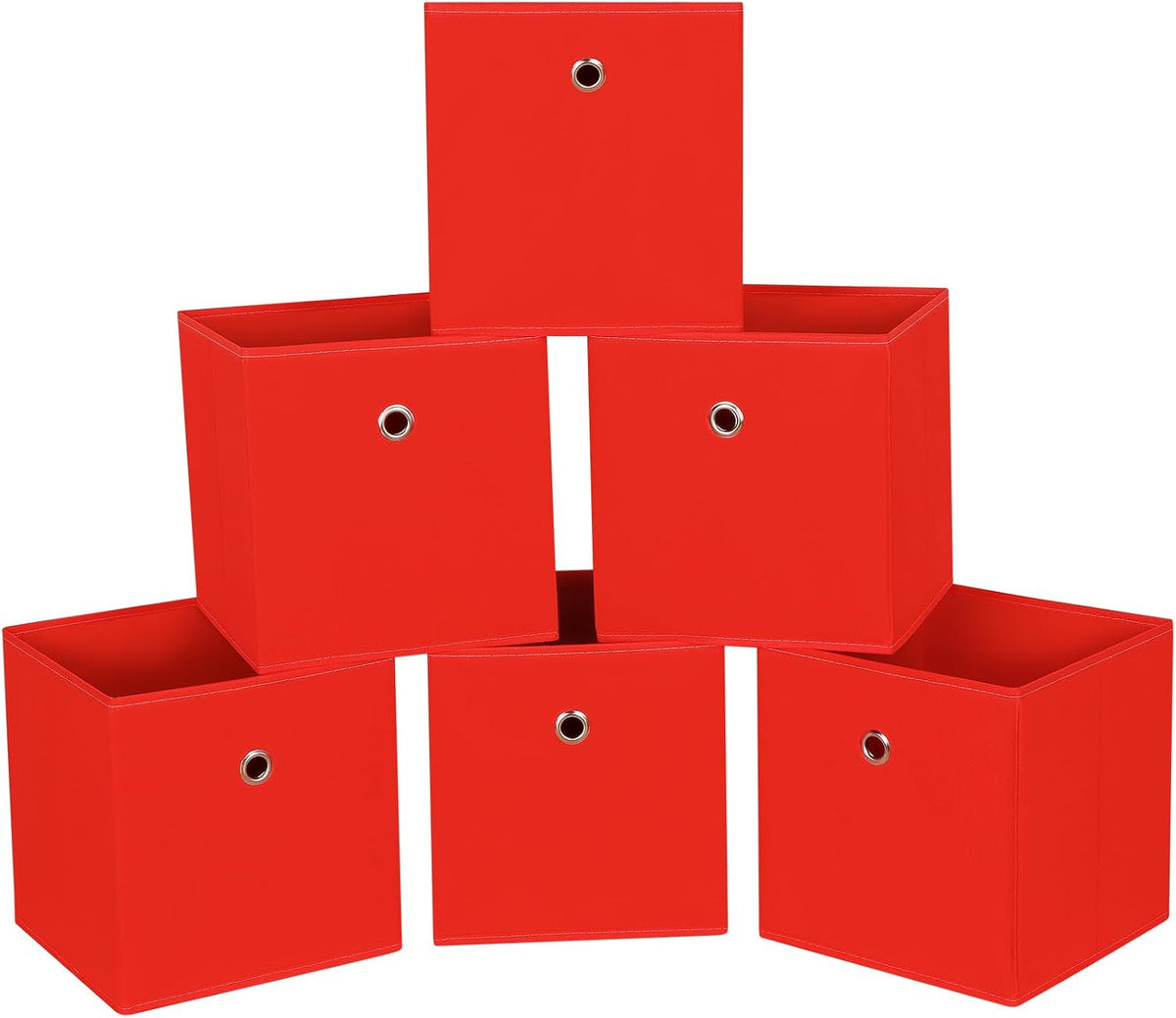 Black Foldable Storage Cubes Bins ,11 Inch Cloth Storage Cube Fabric Storage Box Cubes Organizer Baskets with Handles for Home Organizer Set of 3 (Black)