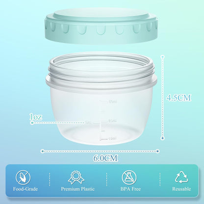 Snack Pack Containers for Kids, Reusable Snack Containers with Lids, 2 Compartment Small Bento Snack Box, BPA-Free, Lunchbox Accessories for Travel