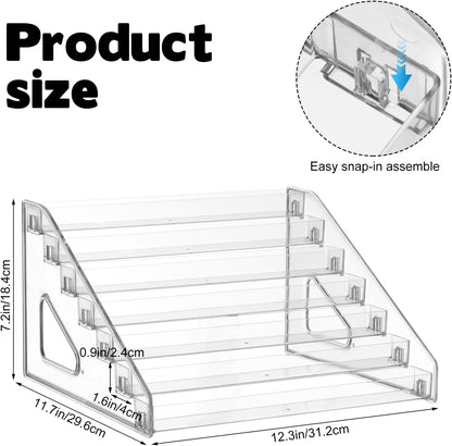YEXEXINM 2 Pack 7 Tier Essential Oil Organizer,Clear Essential Oil Holder,Essential Oil Storage Shelf,Essential Oil Collection Display Rack Organizer Holds 5ml 10ml 15ml 30ml Essential Oils