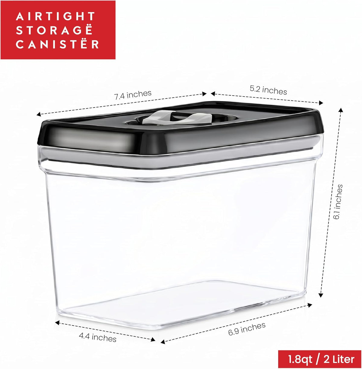 DWËLLZA KITCHEN Pasta Storage Containers for Pantry Airtight - 2 Pc Spaghetti Container Storage - Ideal for Spaghetti & Noodles, Kitchen Pantry Organization and Storage - Keeps Food Fresh & Dry