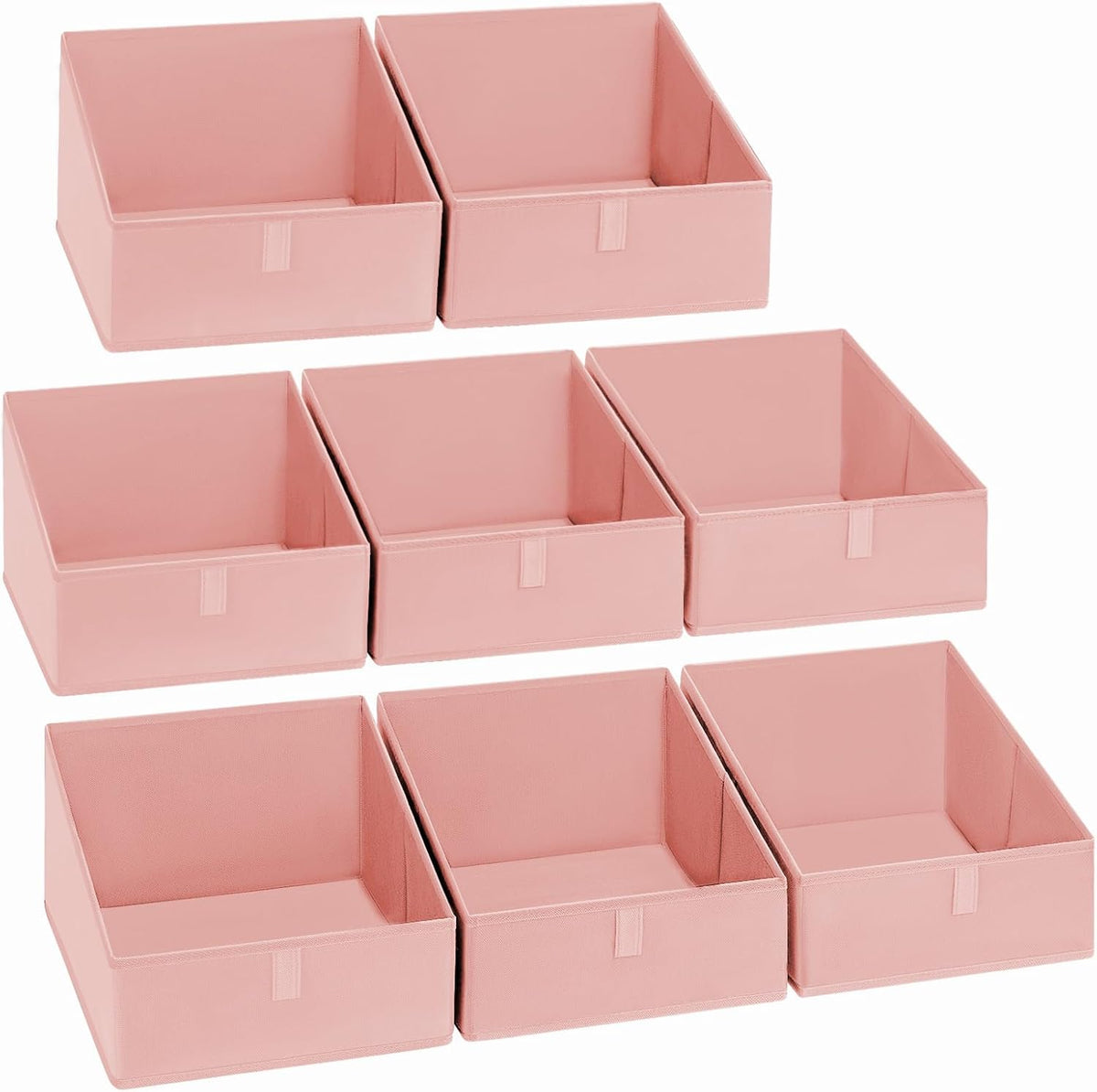 DIMJ Closet Storage Bins - Fabric Storage Baskets for Shelves, Collapsible Closet Organizers and Storage with Handles, Trapezoid Shelf Organization Storage Cubes for Purse, Toys, Books, Towel, Socks