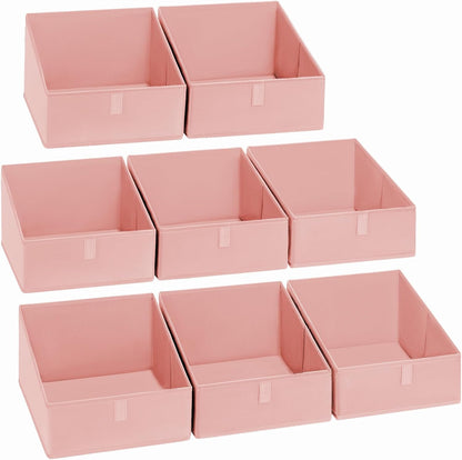 DIMJ Closet Storage Bins - Fabric Storage Baskets for Shelves, Collapsible Closet Organizers and Storage with Handles, Trapezoid Shelf Organization Storage Cubes for Purse, Toys, Books, Towel, Socks