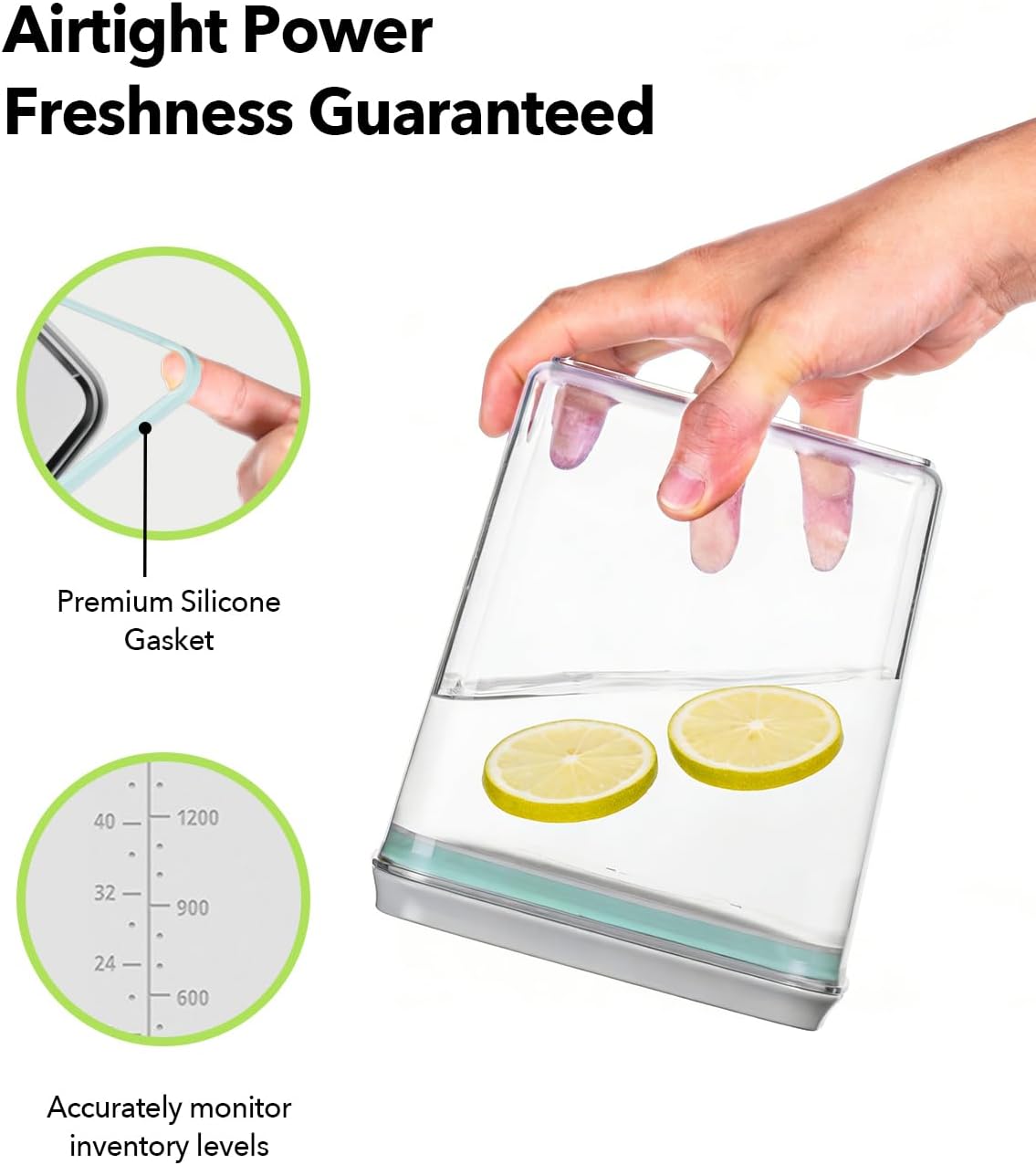 Airtight Food Storage Container with One-Touch Lid, 2.8 QT / 2.65 L Stackable BPA-Free PET for Coffee, Sugar, Spices & Pantry Organization.