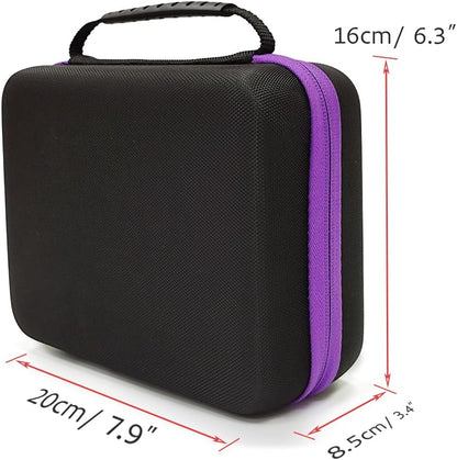 30 Bottle EVA Essential Oils Organizer - Holds 5ml, 10ml, 15ml Bottles, Storage Holder Carrying Case, Traveling Bag with Foam Insert