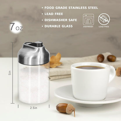 Aelga Glass Sugar Dispenser with Pour Spout, Weighted Pourer, Coffee Bar Accessories for Coffee, Tea and Baking