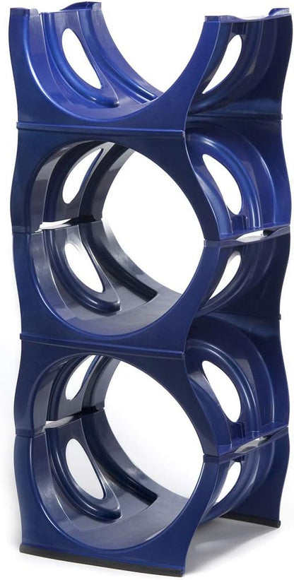 Bariboo Stackable Water Bottle Storage Rack Best Water Jugs 5 Gallon Organizer. Jug Holder for Kitchen, Cabinet and Office Organizing. Reinforced Polypropylene (Silver, 4 No Shelf)