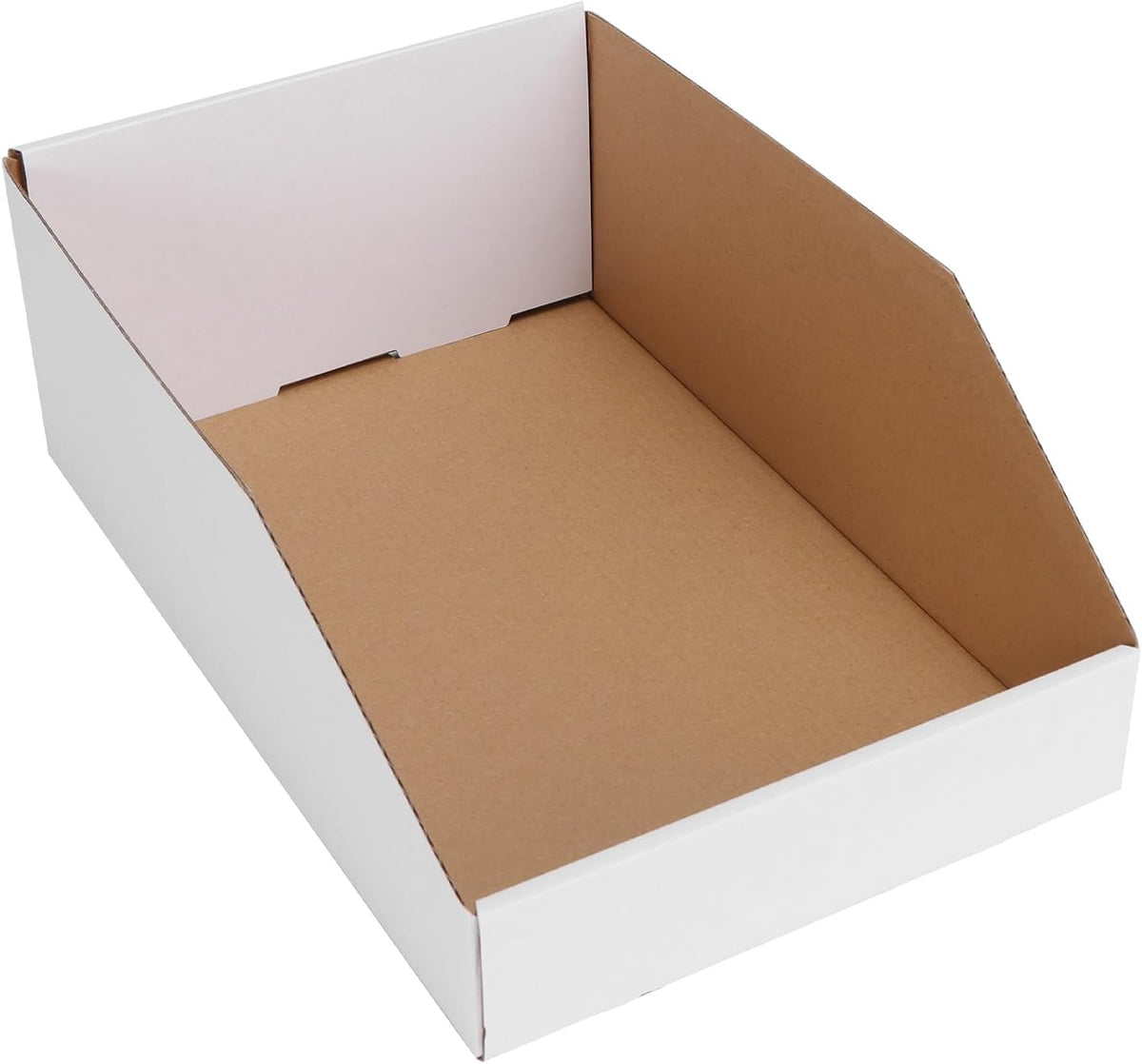 EXYGLO Cardboard Boxes, Pack of 35 Corrugated Storage Bins 12x6x4.5 inch Pantry Organizer Bins for Shelves Garage Office Organization