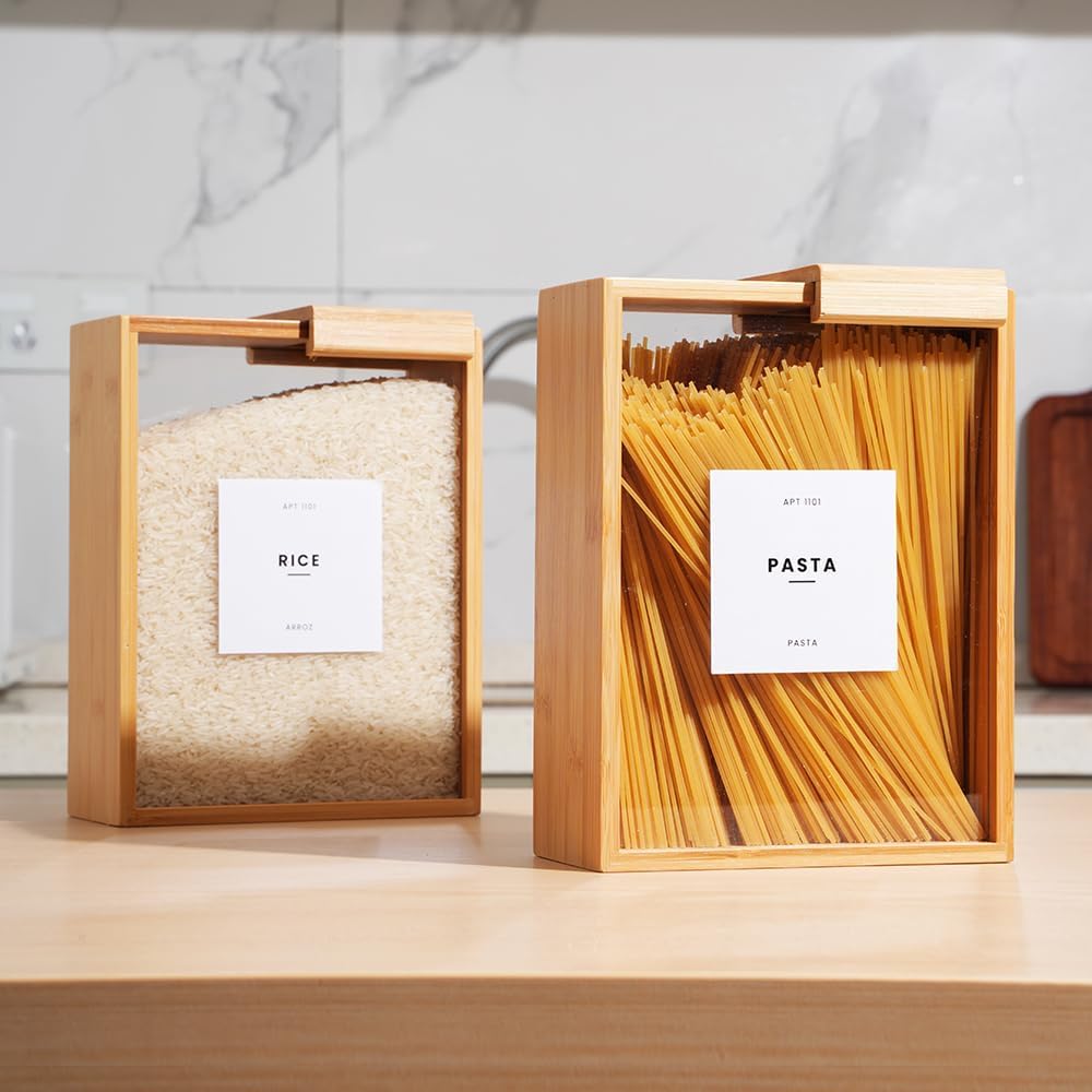 APT 1101 Food Dispenser 2L | Kitchen Organizers and Storage | Food Containers & Cereal Dispenser for Pantry Organization And Storage Container | Cereal, Rice, Flour, Snack (Glass, 2)