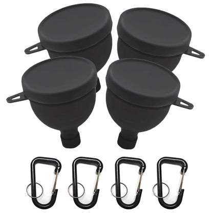 2 Pack Premium Protein Powder Containers - Portable Pre Workout and Protein Funnels for Filling Water Bottles, Shaker Bottles w/Protein Powder,with Sturdy Carabiners（50ml）