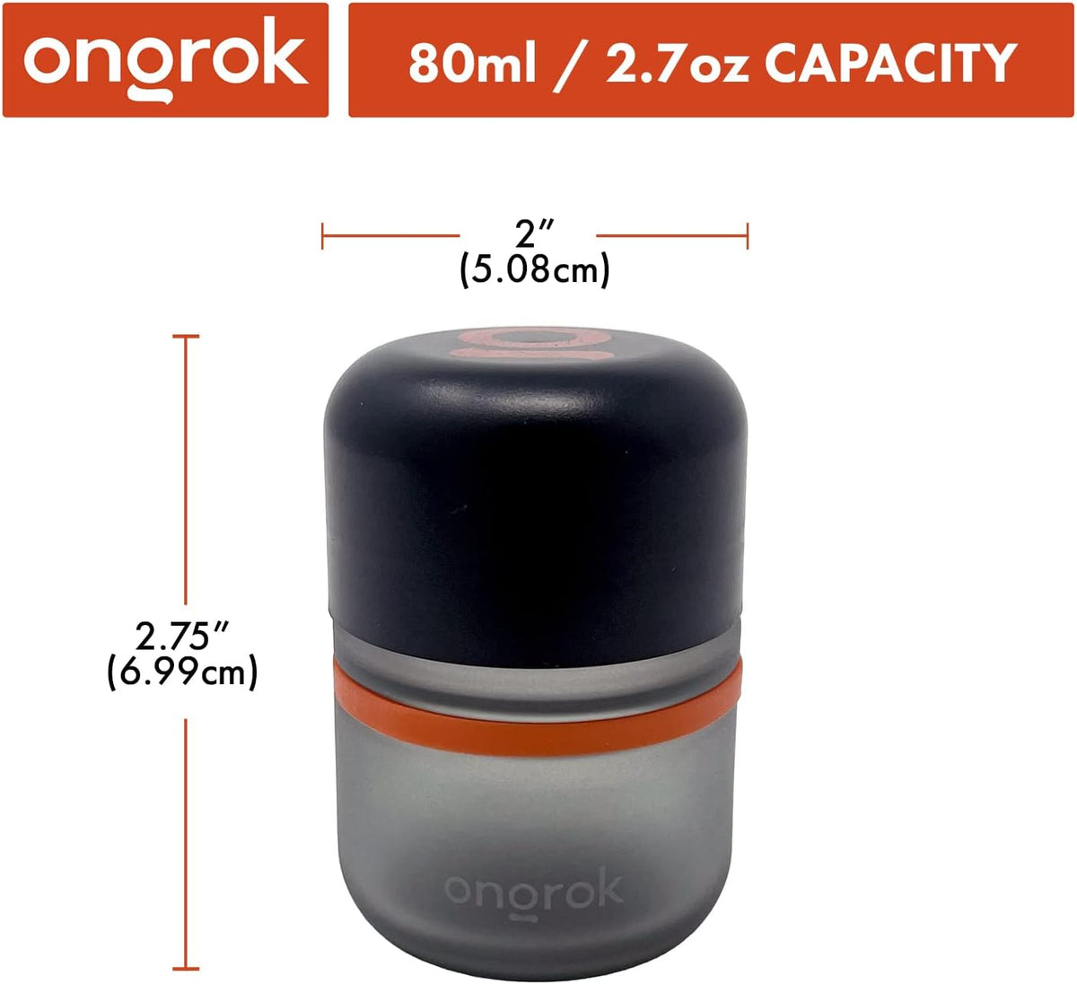 ONGROK Glass Storage Jar, 180ml | UV Herb/Spice Jar with Child‑Resistant Lid, Color‑Coded Glass Containers to Preserve Smell and Aroma