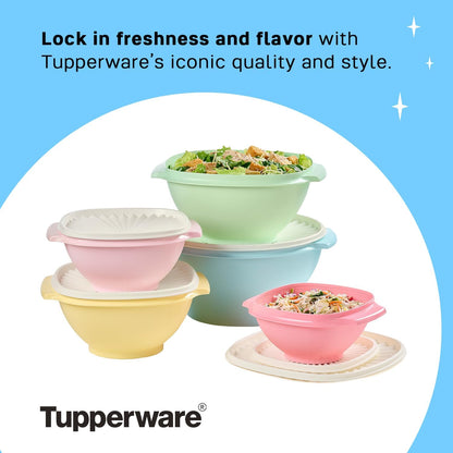 Tupperware Heritage Collection, New Food Storage Container Set in Vintage Pink, Dishwasher Safe and BPA Free (18 containers, 18 lids)
