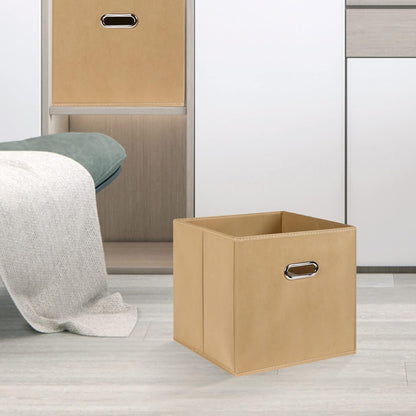 Black Fabric Cubby Storage Bins，13x13x13 Inches ，Cube Organizer Bin Foldable Storage Boxes with Dual Handles Fabric Organizer Box and collapsible Storage basket，Set of 3 ，Black