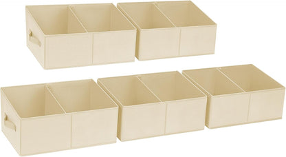 DIMJ Closet Storage Bins - Fabric Storage Baskets for Shelves, Collapsible Closet Organizers and Storage with Handles, Trapezoid Shelf Organization Storage Cubes for Purse, Toys, Books, Towel, Socks