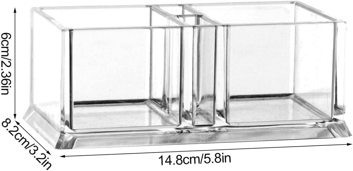 Clear Acrylic Two Lattices Tea Bags Holder Coffee Sugar Bag Case Guest Room Storage Boxes YTBH-001