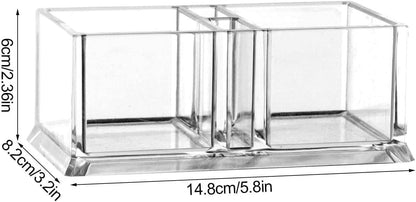 Clear Acrylic Two Lattices Tea Bags Holder Coffee Sugar Bag Case Guest Room Storage Boxes YTBH-001